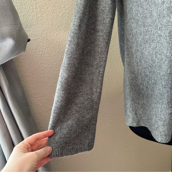 Ann Taylor Wool Angora Cashmere Blend Cross Snap Tab Sleeve Sweater Cardigan - Picture 8 of 11